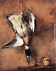 Jean Baptiste Simeon Chardin Famous Paintings - Wild Duck with a Seville Oraange